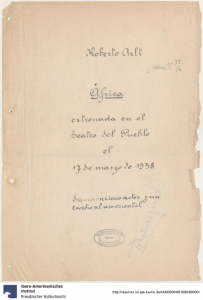 Roberto Arlt: Manuskript für das Drama „Africa“, 1938. https://digital.iai.spk-berlin.de/viewer/image/1669260534/1/