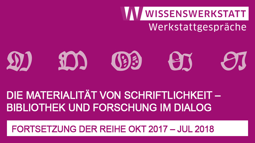 Veranstaltungsreihe Materialität von Schriftlichkeit / SBB-PK CC BY-NC-SA 3.0
